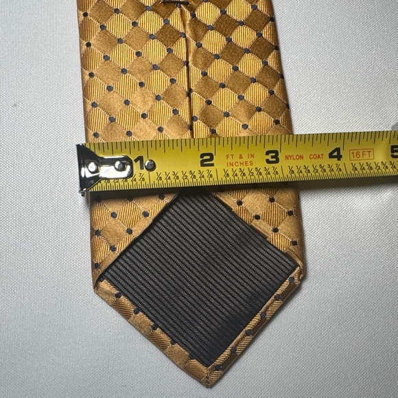 Nordstrom Yellow and Black Geometric Silk Tie - Picture 10 of 11